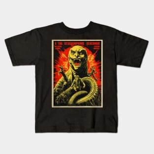 Vintage Reptilian Propaganda Poster T-Shirt Kids T-Shirt